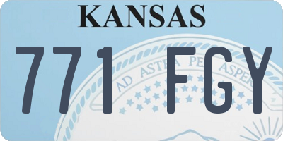 KS license plate 771FGY