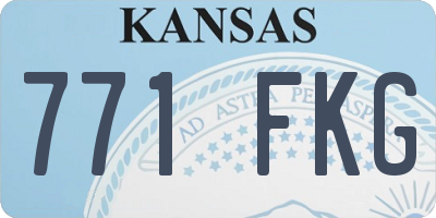 KS license plate 771FKG