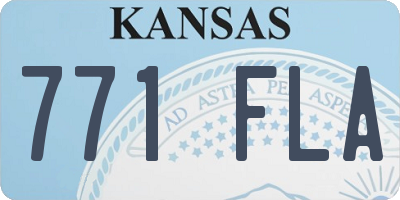 KS license plate 771FLA