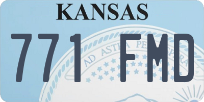 KS license plate 771FMD