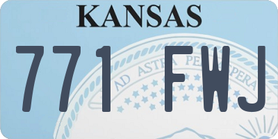 KS license plate 771FWJ
