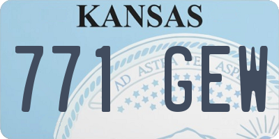 KS license plate 771GEW