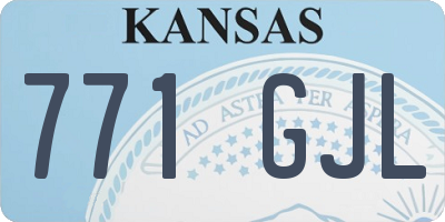 KS license plate 771GJL