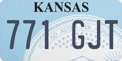 KS license plate 771GJT