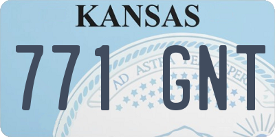 KS license plate 771GNT