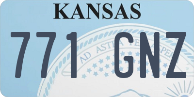 KS license plate 771GNZ