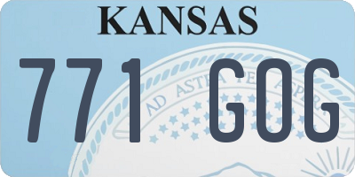 KS license plate 771GOG