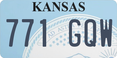 KS license plate 771GQW