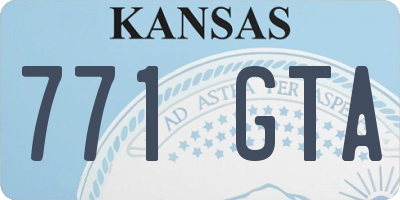 KS license plate 771GTA