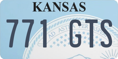 KS license plate 771GTS
