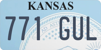 KS license plate 771GUL