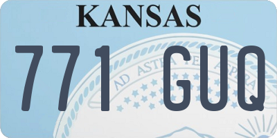 KS license plate 771GUQ