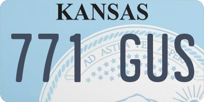 KS license plate 771GUS