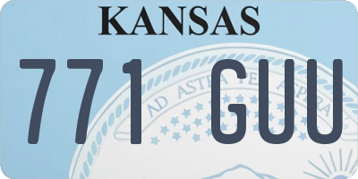 KS license plate 771GUU
