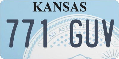 KS license plate 771GUV