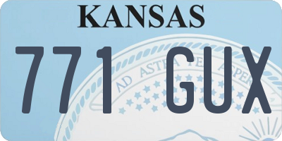 KS license plate 771GUX