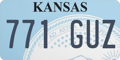 KS license plate 771GUZ