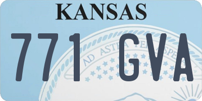 KS license plate 771GVA