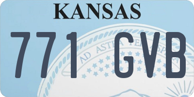 KS license plate 771GVB