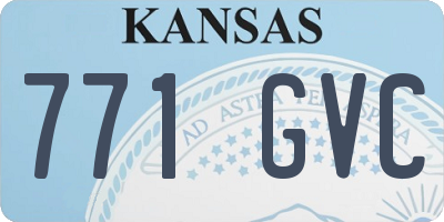 KS license plate 771GVC