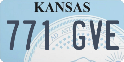 KS license plate 771GVE