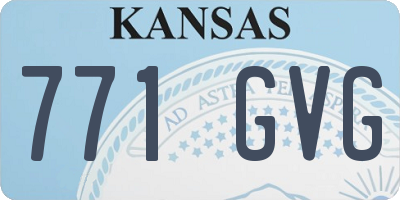 KS license plate 771GVG