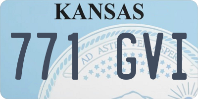 KS license plate 771GVI