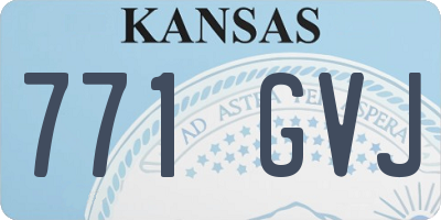 KS license plate 771GVJ