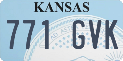 KS license plate 771GVK