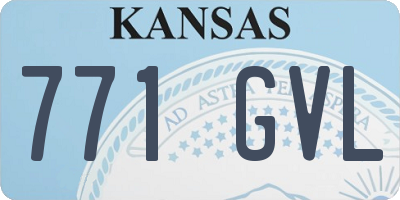 KS license plate 771GVL