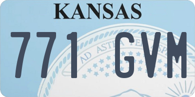 KS license plate 771GVM