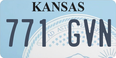 KS license plate 771GVN