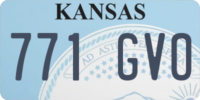 KS license plate 771GVO