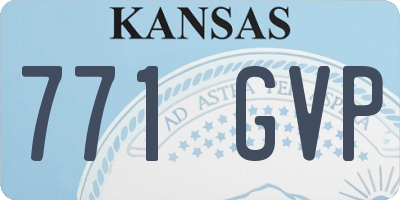 KS license plate 771GVP