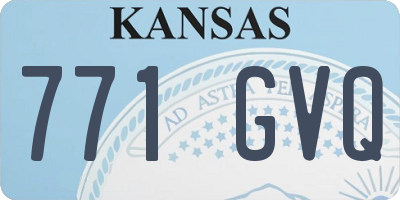 KS license plate 771GVQ