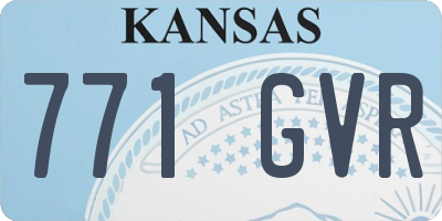 KS license plate 771GVR
