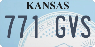 KS license plate 771GVS