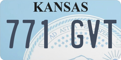 KS license plate 771GVT