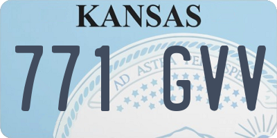 KS license plate 771GVV