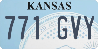 KS license plate 771GVY
