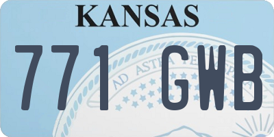 KS license plate 771GWB