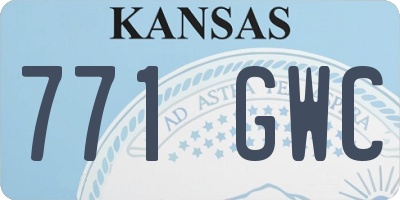 KS license plate 771GWC