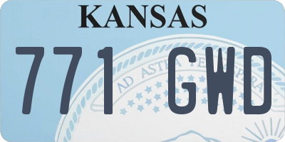 KS license plate 771GWD