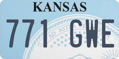 KS license plate 771GWE