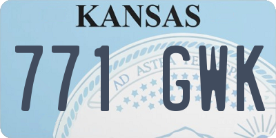 KS license plate 771GWK