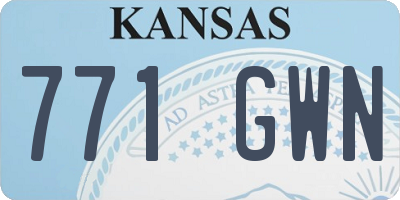 KS license plate 771GWN