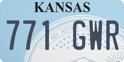 KS license plate 771GWR