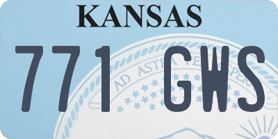 KS license plate 771GWS