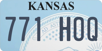 KS license plate 771HOQ