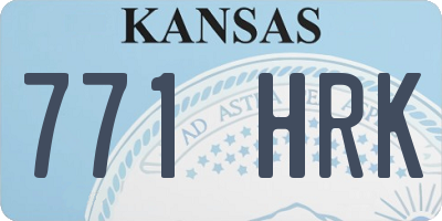 KS license plate 771HRK